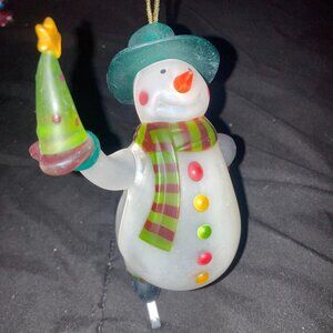 Avon Skating Snowman Ornament